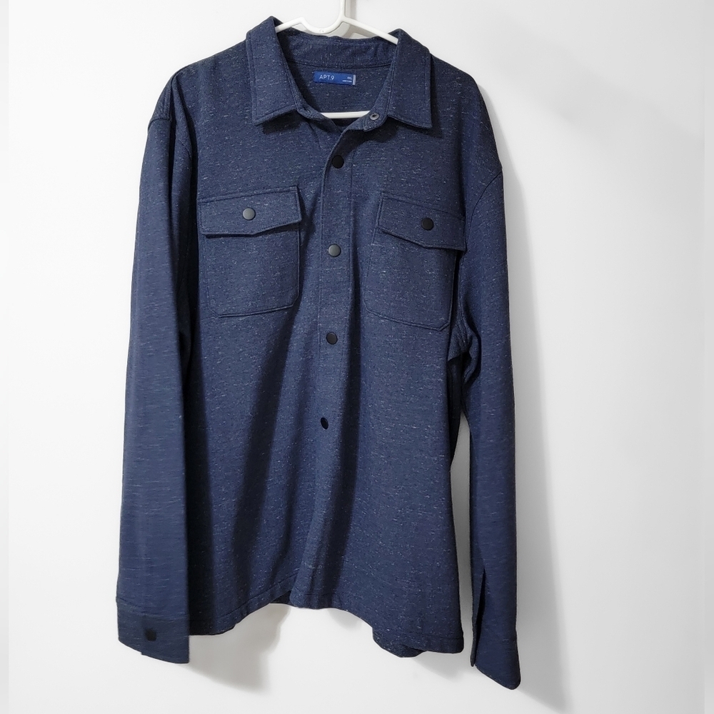 Apt. 9 Men's Navy Blue Lightweight Shirt Jacket Size XXL - NWOT